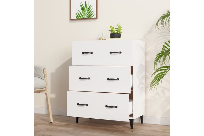 beBasic Skänk vit 69,5x34x90 cm konstruerat trä - Förvaring - Förvaringsmöbler - Skänkar & sideboards