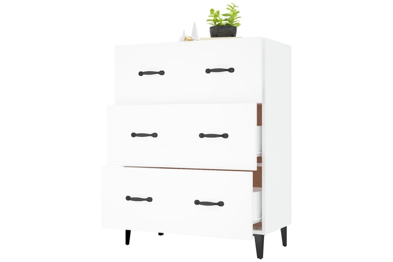 beBasic Skänk vit 69,5x34x90 cm konstruerat trä - Förvaring - Förvaringsmöbler - Skänkar & sideboards