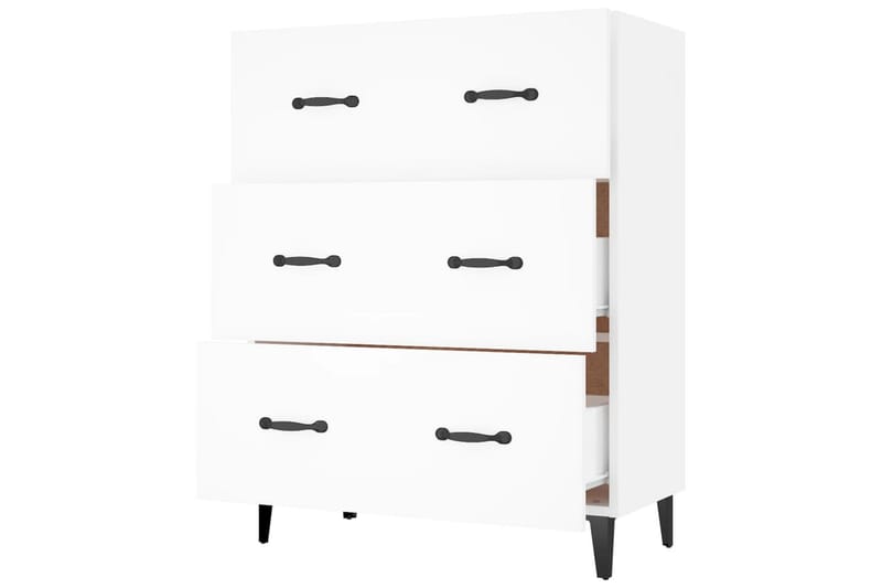 beBasic Skänk vit 69,5x34x90 cm konstruerat trä - Förvaring - Förvaringsmöbler - Skänkar & sideboards