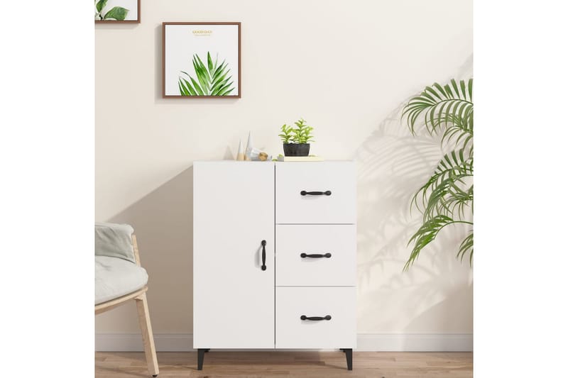 beBasic Skänk vit 69,5x34x90 cm konstruerat trä - Förvaring - Förvaringsmöbler - Skänkar & sideboards