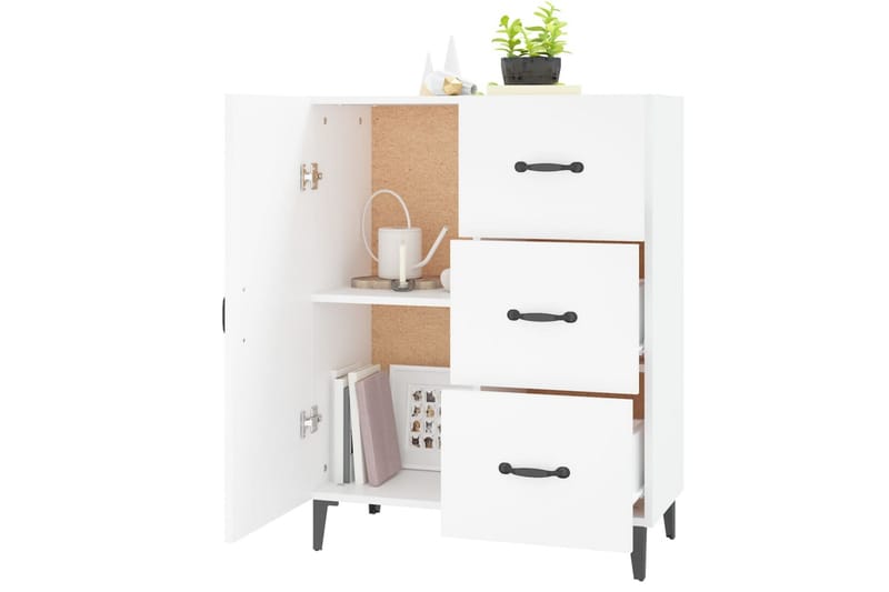 beBasic Skänk vit 69,5x34x90 cm konstruerat trä - Förvaring - Förvaringsmöbler - Skänkar & sideboards