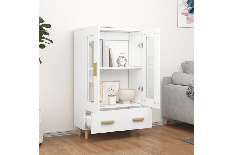 beBasic Skänk vit 70x31x115 cm konstruerat trä - Förvaring - Förvaringsmöbler - Skänkar & sideboards