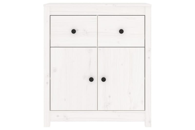 beBasic Skänk vit 70x35x80 cm massiv furu - Förvaring - Förvaringsmöbler - Skänkar & sideboards