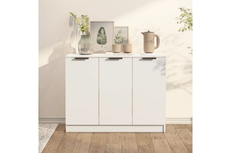 beBasic Skänk vit 90,5x30x70 cm konstruerat trä - Förvaring - Förvaringsmöbler - Skänkar & sideboards