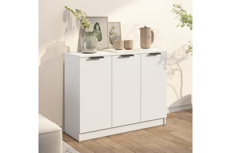 beBasic Skänk vit 90,5x30x70 cm konstruerat trä - Förvaring - Förvaringsmöbler - Skänkar & sideboards