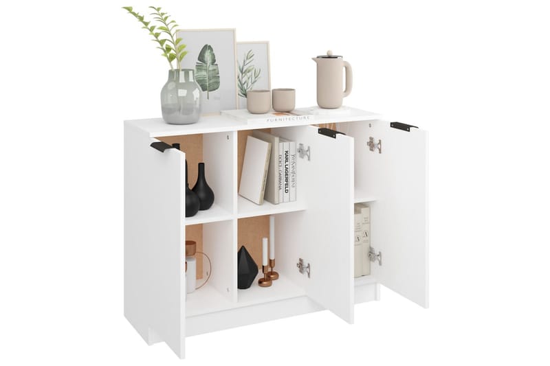 beBasic Skänk vit 90,5x30x70 cm konstruerat trä - Förvaring - Förvaringsmöbler - Skänkar & sideboards