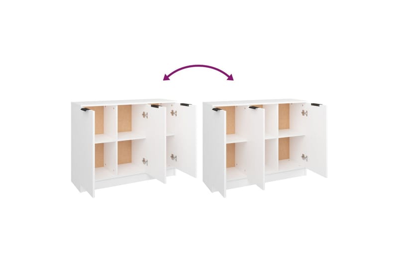 beBasic Skänk vit 90,5x30x70 cm konstruerat trä - Förvaring - Förvaringsmöbler - Skänkar & sideboards