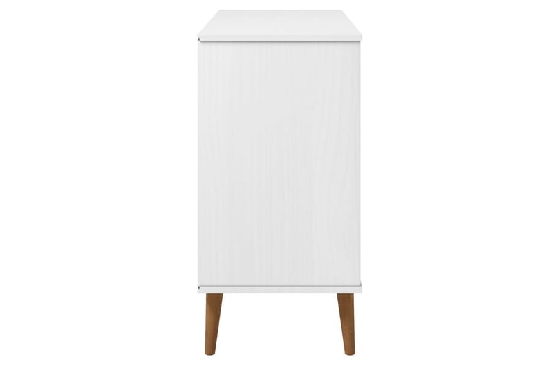 beBasic Skänk vit 90x40x80 cm massiv furu - Förvaring - Förvaringsmöbler - Skänkar & sideboards