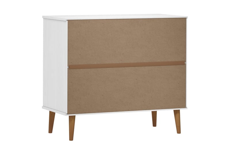 beBasic Skänk vit 90x40x80 cm massiv furu - Förvaring - Förvaringsmöbler - Skänkar & sideboards