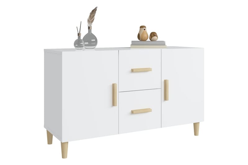 beBasic Skänk vit högglans 100x36x60 cm konstruerat trä - Förvaring - Förvaringsmöbler - Skänkar & sideboards