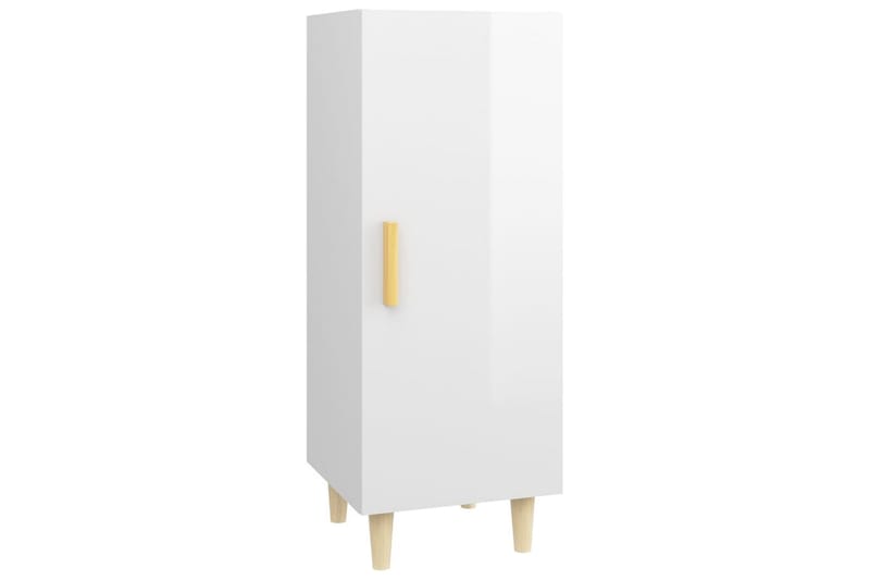 beBasic Skänk vit högglans 34,5x34x90 cm konstruerat trä - Förvaring - Förvaringsmöbler - Skänkar & sideboards