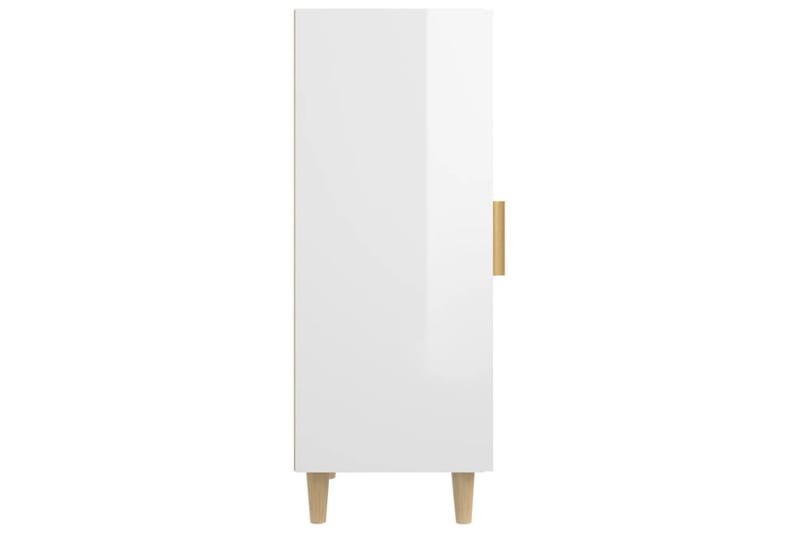 beBasic Skänk vit högglans 34,5x34x90 cm konstruerat trä - Förvaring - Förvaringsmöbler - Skänkar & sideboards