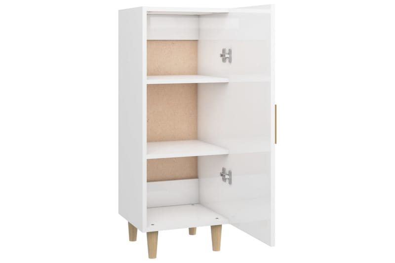 beBasic Skänk vit högglans 34,5x34x90 cm konstruerat trä - Förvaring - Förvaringsmöbler - Skänkar & sideboards