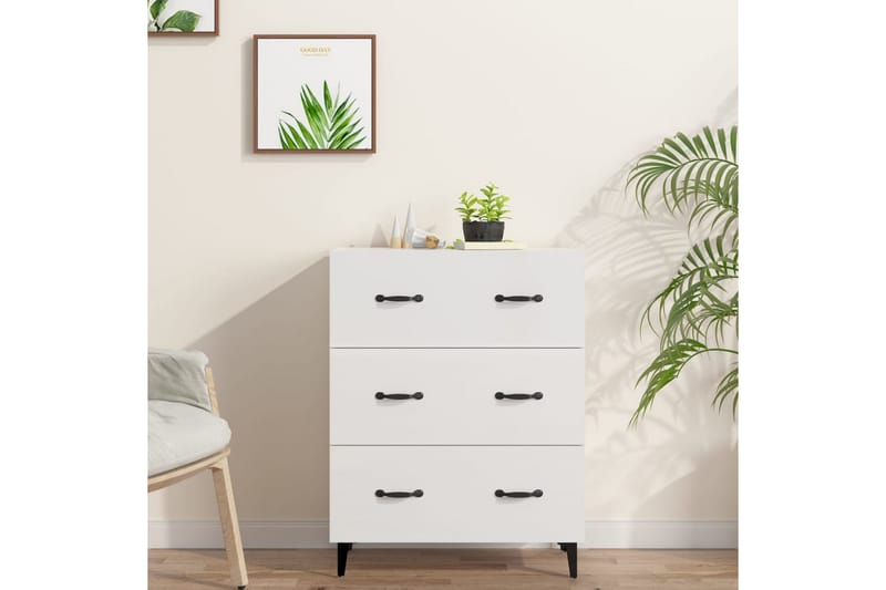 beBasic Skänk vit högglans 69,5x34x90 cm konstruerat trä - Förvaring - Förvaringsmöbler - Skänkar & sideboards