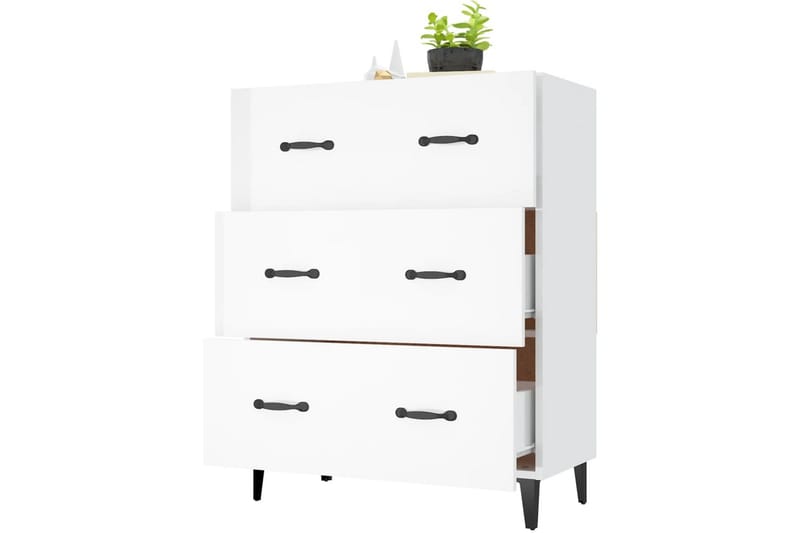 beBasic Skänk vit högglans 69,5x34x90 cm konstruerat trä - Förvaring - Förvaringsmöbler - Skänkar & sideboards