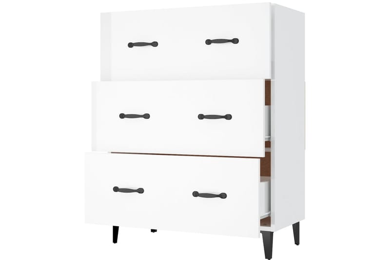 beBasic Skänk vit högglans 69,5x34x90 cm konstruerat trä - Förvaring - Förvaringsmöbler - Skänkar & sideboards