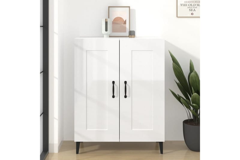 beBasic Skänk vit högglans 69,5x34x90 cm konstruerat trä - Förvaring - Förvaringsmöbler - Skänkar & sideboards