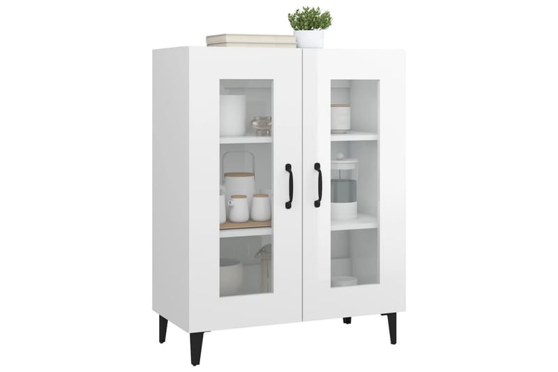 beBasic Skänk vit högglans 69,5x34x90 cm konstruerat trä - Förvaring - Förvaringsmöbler - Skänkar & sideboards