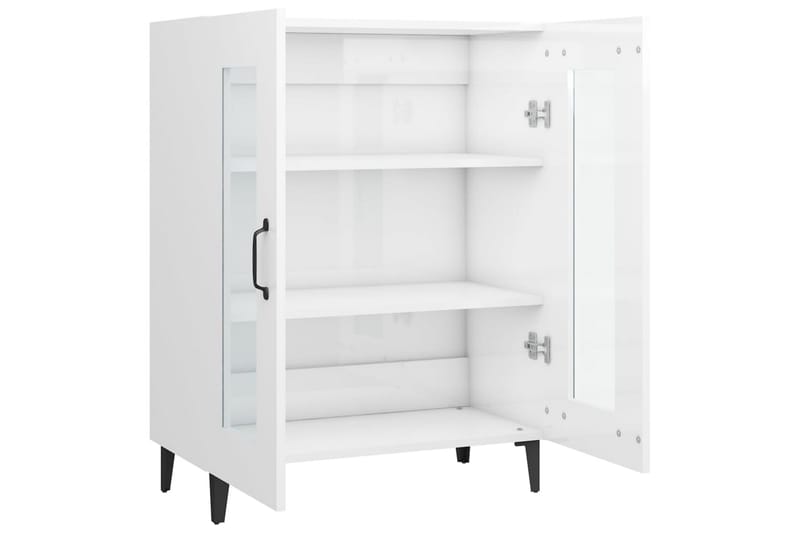 beBasic Skänk vit högglans 69,5x34x90 cm konstruerat trä - Förvaring - Förvaringsmöbler - Skänkar & sideboards