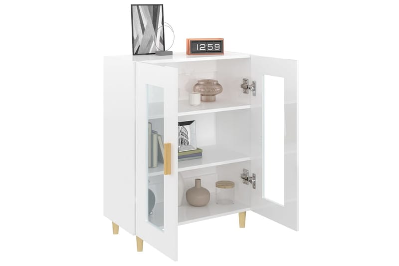 beBasic Skänk vit högglans 69,5x34x90 cm konstruerat trä - Förvaring - Förvaringsmöbler - Skänkar & sideboards