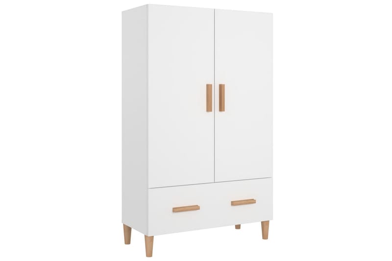 beBasic Skänk vit högglans 70x31x115 cm konstruerat trä - Förvaring - Förvaringsmöbler - Skänkar & sideboards