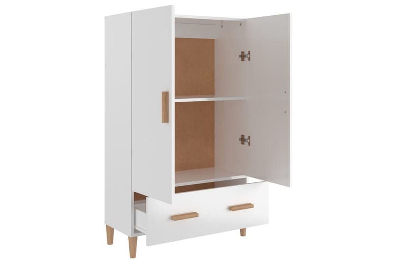 beBasic Skänk vit högglans 70x31x115 cm konstruerat trä - Förvaring - Förvaringsmöbler - Skänkar & sideboards