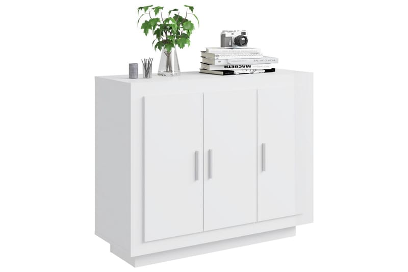 beBasic Skänk vit högglans 92x35x75 cm konstruerat trä - Förvaring - Förvaringsmöbler - Skänkar & sideboards