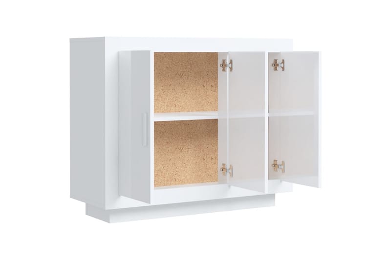 beBasic Skänk vit högglans 92x35x75 cm konstruerat trä - Förvaring - Förvaringsmöbler - Skänkar & sideboards