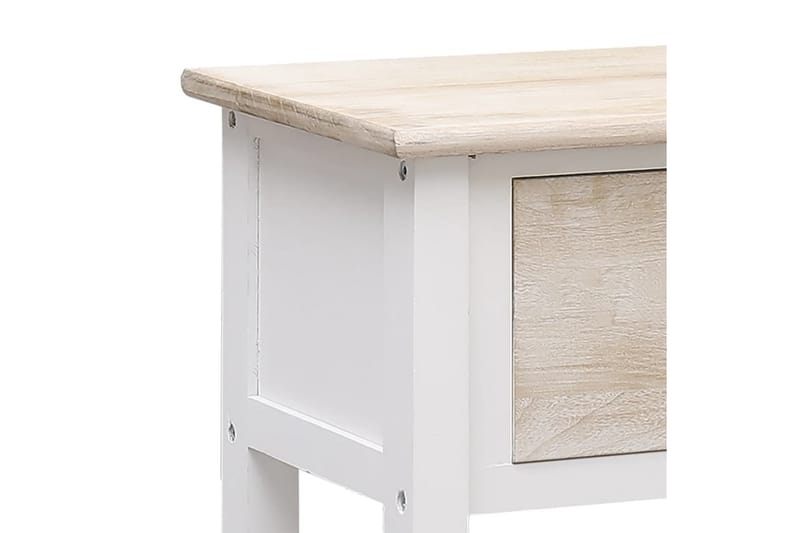 beBasic Skänk vit och brun 108x30x76 cm massivt kejsarträ - Förvaring - Förvaringsmöbler - Skänkar & sideboards