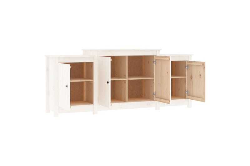 beBasic Skänk wit 164x37x68 cm massiv furu - Förvaring - Förvaringsmöbler - Skänkar & sideboards