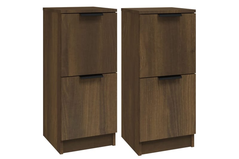 beBasic Skänkar 2 st brun ek 30x30x70 cm konstruerat trä - Förvaring - Förvaringsmöbler - Skänkar & sideboards