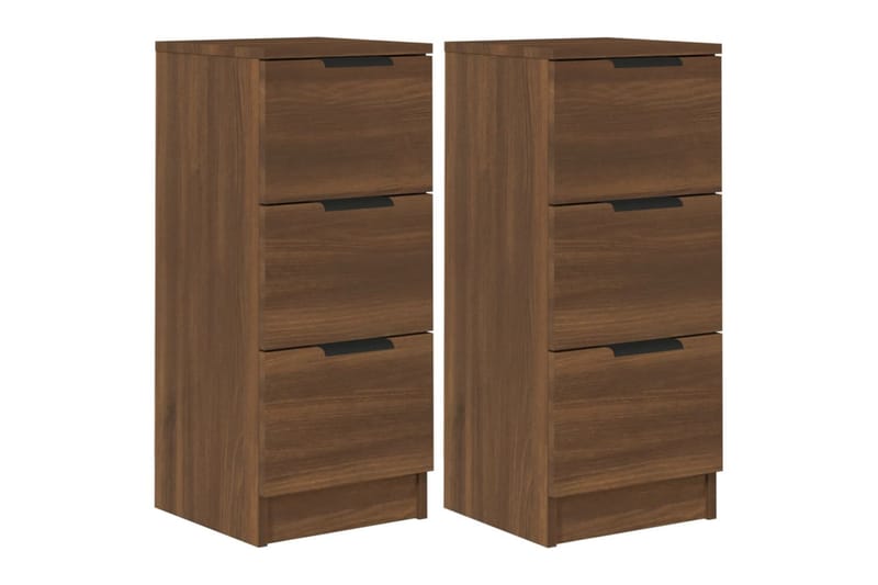 beBasic Skänkar 2 st brun ek 30x30x70 cm konstruerat trä - Förvaring - Förvaringsmöbler - Skänkar & sideboards