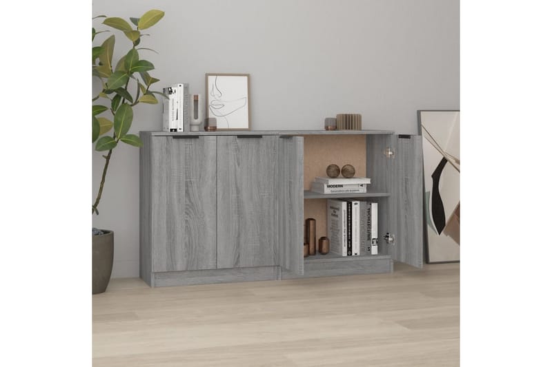 beBasic Skänkar 2 st grå sonoma 60x30x70 cm konstruerat trä - Förvaring - Förvaringsmöbler - Skänkar & sideboards