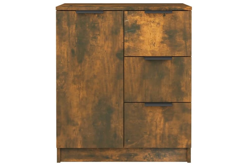 beBasic Skänkar 2 st rökfärgad ek 60x30x70 cm konstruerat trä - Förvaring - Förvaringsmöbler - Skänkar & sideboards