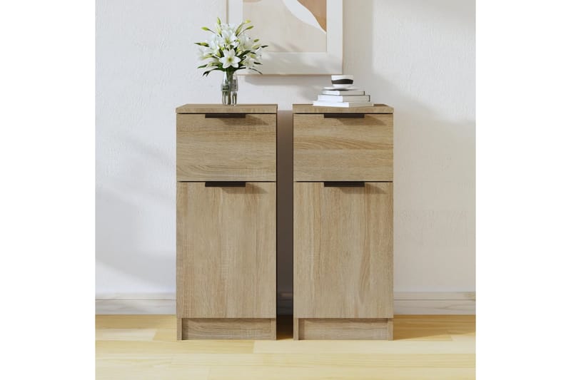 beBasic Skänkar 2 st sonoma-ek 30x30x70 cm konstruerat trä - Förvaring - Förvaringsmöbler - Skänkar & sideboards