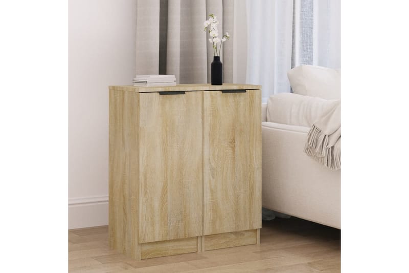 beBasic Skänkar 2 st sonoma-ek 30x30x70 cm konstruerat trä - Förvaring - Förvaringsmöbler - Skänkar & sideboards