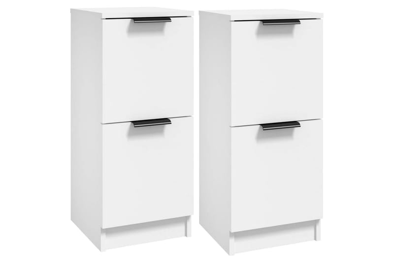 beBasic Skänkar 2 st vit 30x30x70 cm konstruerat trä - Förvaring - Förvaringsmöbler - Skänkar & sideboards