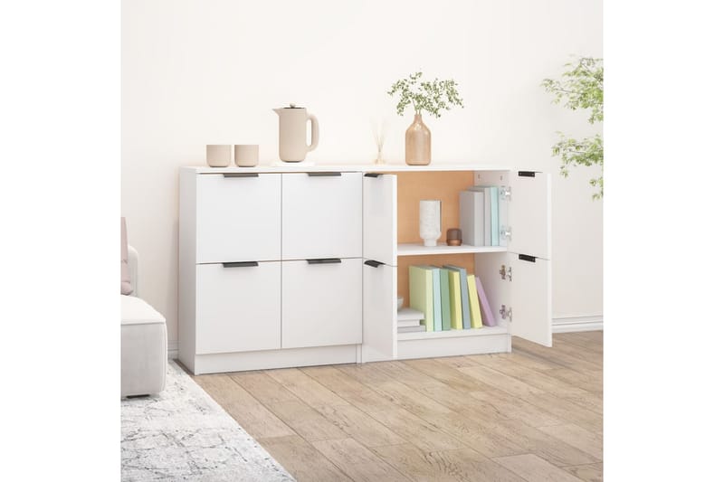 beBasic Skänkar 2 st vit 60x30x70 cm konstruerat trä - Förvaring - Förvaringsmöbler - Skänkar & sideboards