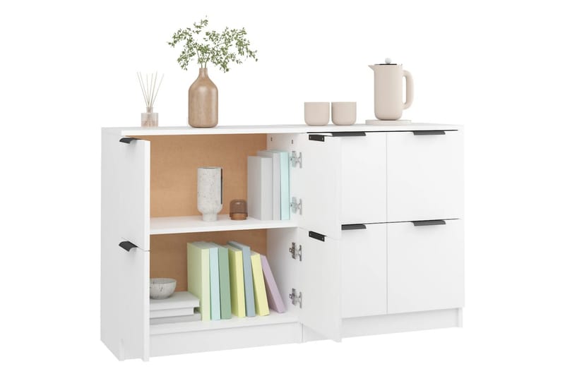 beBasic Skänkar 2 st vit 60x30x70 cm konstruerat trä - Förvaring - Förvaringsmöbler - Skänkar & sideboards