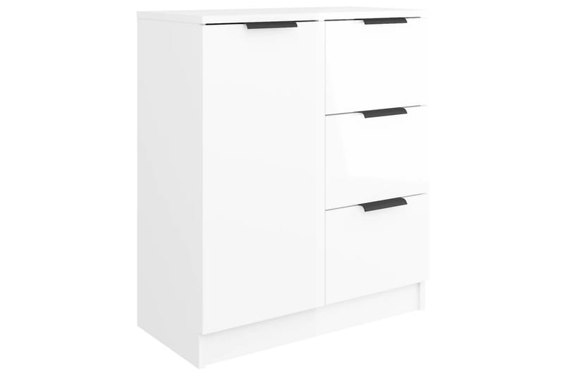 beBasic Skänkar 2 st vit högglans 60x30x70 cm konstruerat trä - Förvaring - Förvaringsmöbler - Skänkar & sideboards