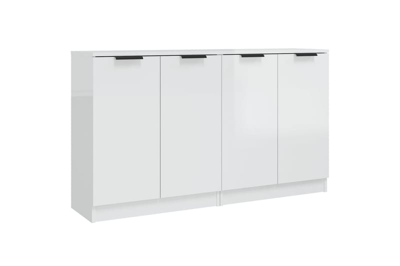 beBasic Skänkar 2 st vit högglans 60x30x70 cm konstruerat trä - Förvaring - Förvaringsmöbler - Skänkar & sideboards