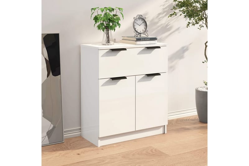 beBasic Skänkskåp vit högglans 60x30x70 cm konstruerat trä - Förvaring - Förvaringsmöbler - Skänkar & sideboards