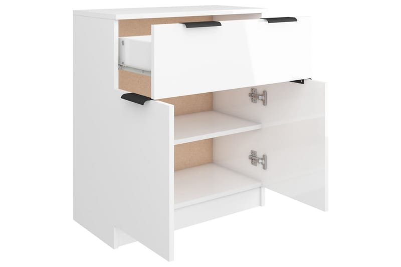 beBasic Skänkskåp vit högglans 60x30x70 cm konstruerat trä - Förvaring - Förvaringsmöbler - Skänkar & sideboards