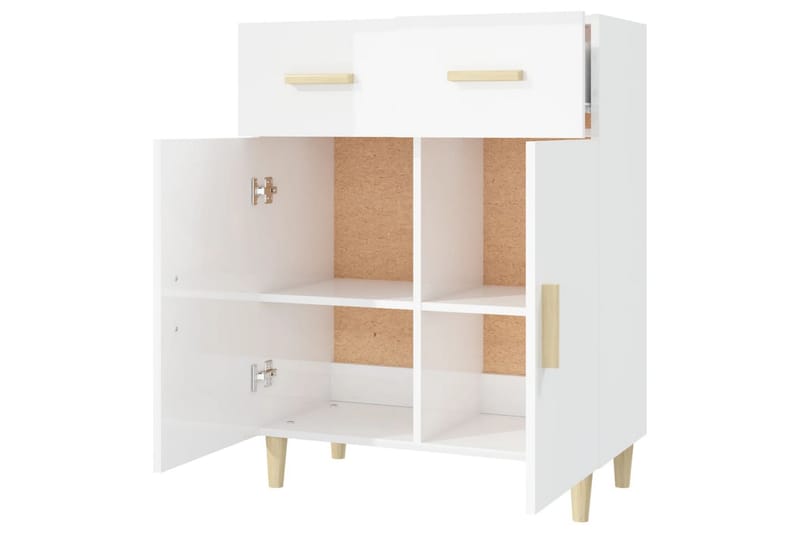 beBasic Skänkskåp vit högglans 69,5x34x89 cm konstruerat trä - Förvaring - Förvaringsmöbler - Skänkar & sideboards