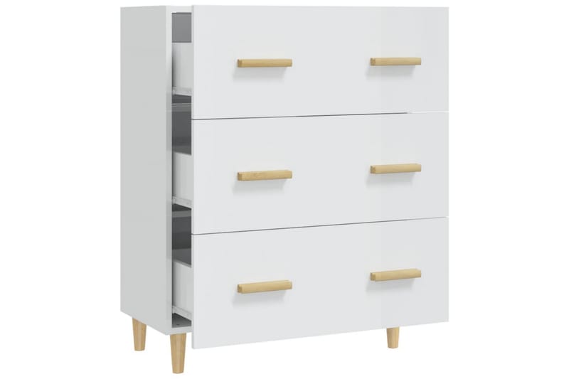 beBasic Skänkskåp vit högglans 70x34x90 cm konstruerat trä - Förvaring - Förvaringsmöbler - Skänkar & sideboards