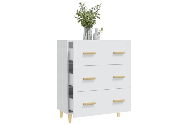 beBasic Skänkskåp vit högglans 70x34x90 cm konstruerat trä - Förvaring - Förvaringsmöbler - Skänkar & sideboards