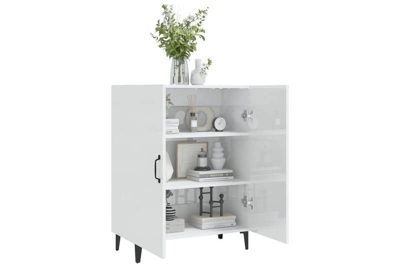 beBasic Skänkskåp vit högglans 70x34x90 cm konstruerat trä - Förvaring - Förvaringsmöbler - Skänkar & sideboards