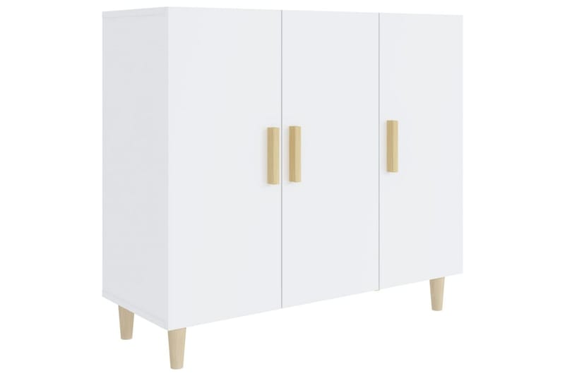 beBasic Skänkskåp vit högglans 90x34x80 cm konstruerat trä - Förvaring - Förvaringsmöbler - Skänkar & sideboards