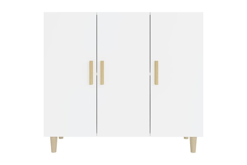 beBasic Skänkskåp vit högglans 90x34x80 cm konstruerat trä - Förvaring - Förvaringsmöbler - Skänkar & sideboards