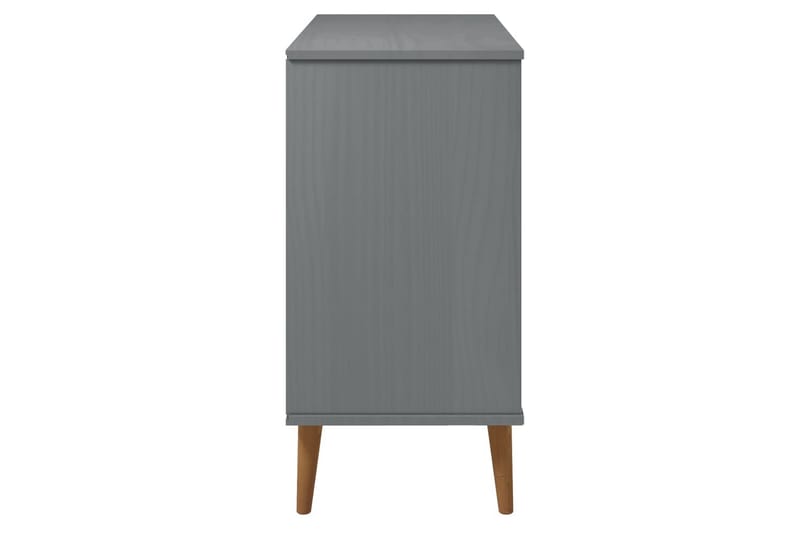 beBasic Skåp grå 90x40x80 cm massiv furu - Förvaring - Förvaringsmöbler - Skänkar & sideboards